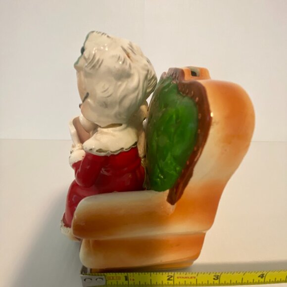 Santa and Mrs. Claus on Couch ~ Coin Bank ~ Vintage ~ Ceramic ~ Japan - Picture 8 of 11